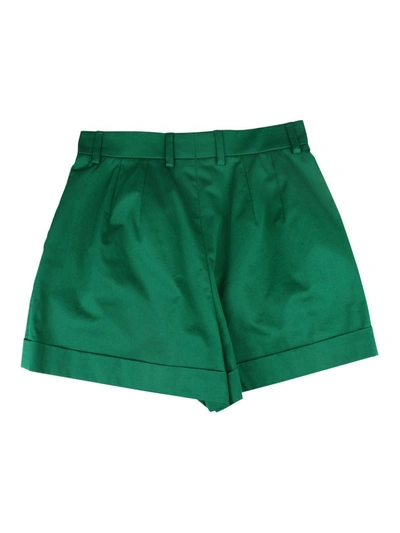 Shop Dolce & Gabbana High Waisted Shorts In Green
