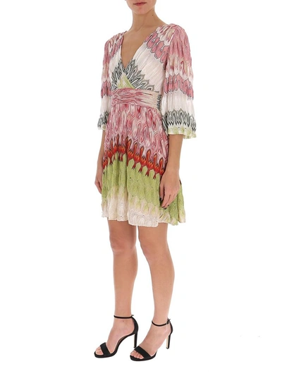 Shop Missoni Graphic Print Mini Dress In Multi