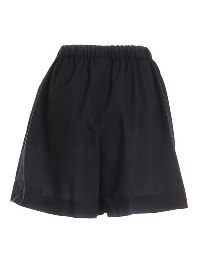 Shop Max Mara Beachwear Flared Drawstring Shorts In Black