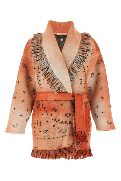 Shop Alanui Dusty Road Bandana Cardigan In Multi