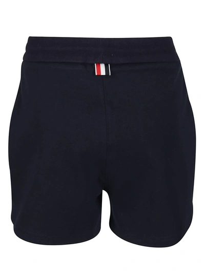 Shop Thom Browne Hector Icon Shorts In Navy