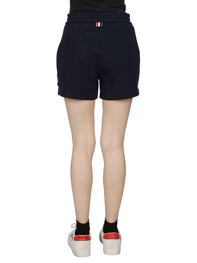 Shop Thom Browne Hector Icon Shorts In Navy