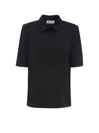 Shop Attico The  Astrid Polo Shirt In Black