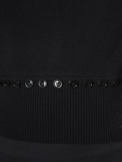 Shop Alexander Mcqueen Button Detail Knitted Top In Black