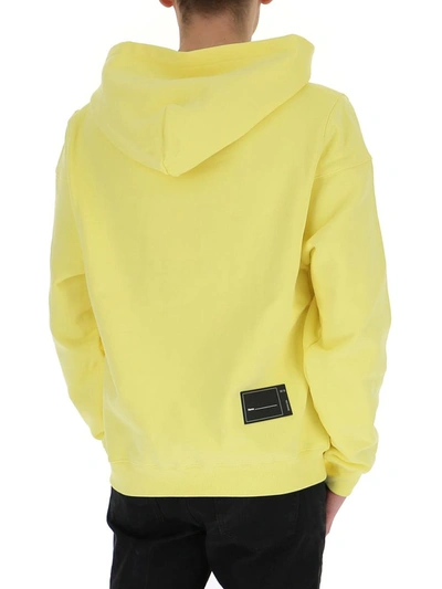 Shop We11 Done We11done Logo Print Hoodie In Yellow
