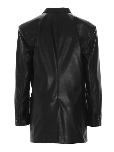 Shop Nanushka Evan Single Breasted Blazer In Black