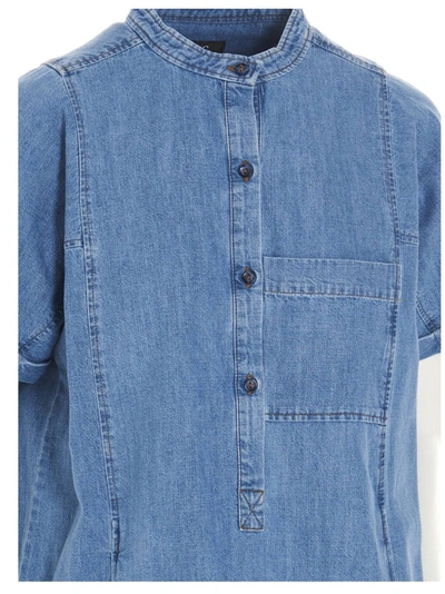 Shop Apc A.p.c. Temple Denim Dress In Blue