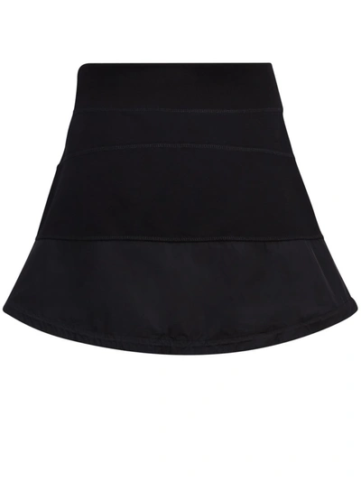 Shop Dsquared2 Maple Leaf Print Drawstring Mini Skirt In Black