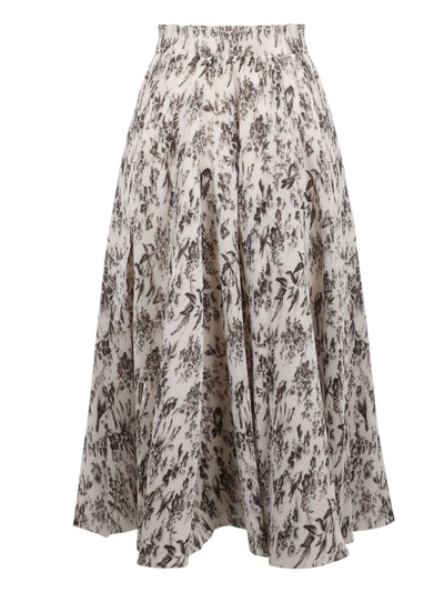 Shop Zimmermann Pleated Midi Skirt In Multi