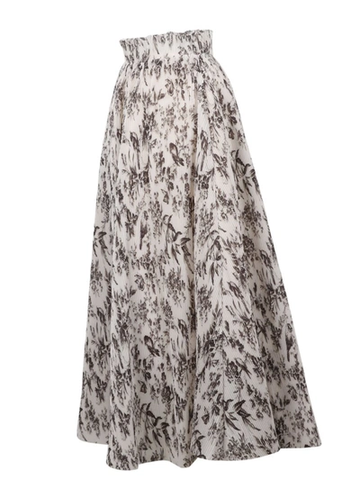 Shop Zimmermann Pleated Midi Skirt In Multi