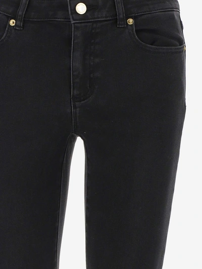 Shop Michael Kors Michael  Logo Patch Skinny Jeans In Black