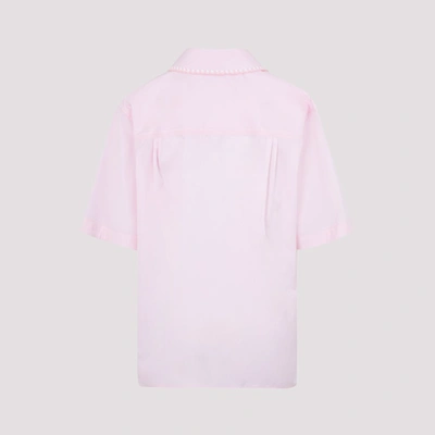 Shop Loewe Short Sleeve Bib Shirt In Pink