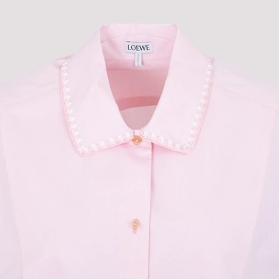 Shop Loewe Short Sleeve Bib Shirt In Pink