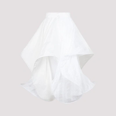 Shop Loewe Spiral Poplin Midi Skirt In White