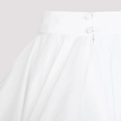 Shop Loewe Spiral Poplin Midi Skirt In White