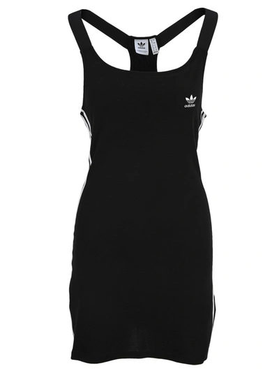 Shop Adidas Originals Adicolor Classics Racerback Dress In Black