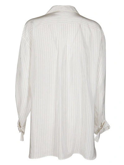 Shop Agnona Pinstripe Long In Multi