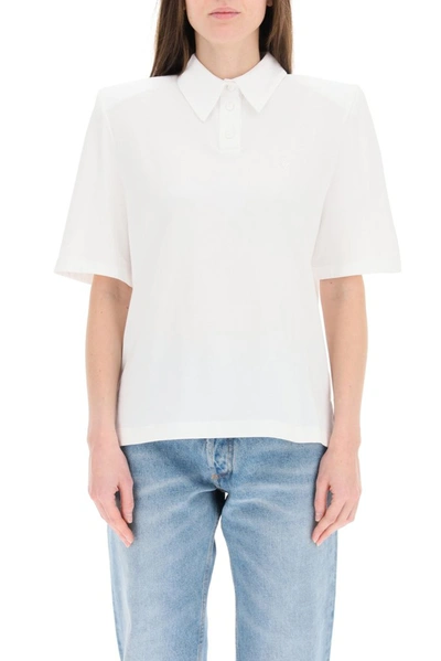 Shop Attico The  Astrid Polo Shirt In White