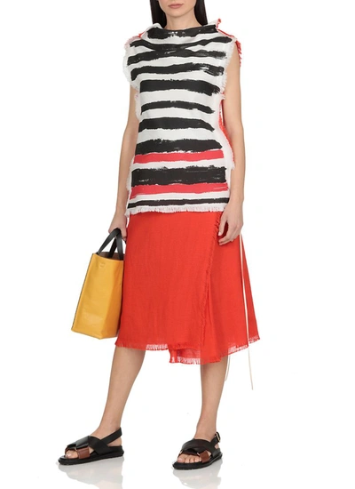 Shop Marni Paint Striped Sleeveless Top In Multi