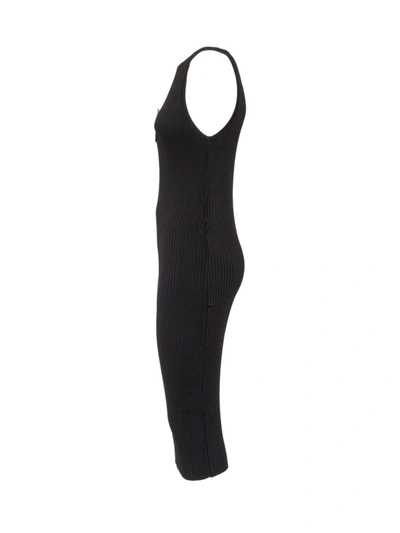 Shop Versace Sleeveless Midi Dress In Black