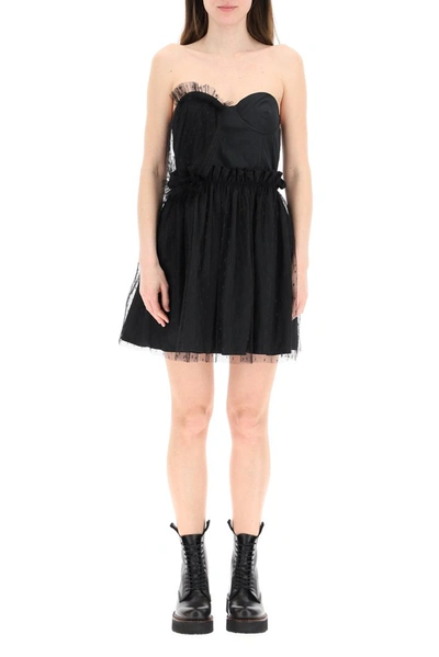 Shop Red Valentino Redvalentino Tulle Layered A In Black