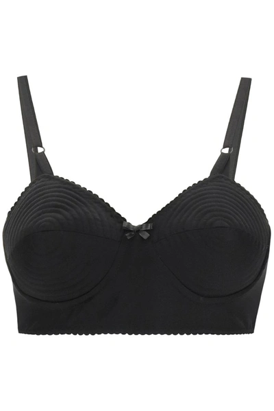 Shop Moschino Quilted Bra Top In Black