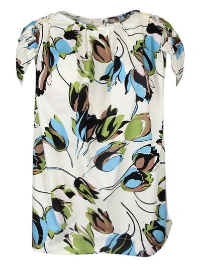 Shop Marni Floral Printed Blouse In Multi