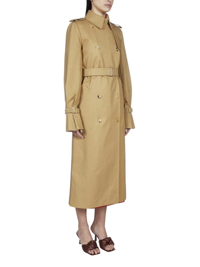 Shop Max Mara Larix Belted Trench Coat In Brown