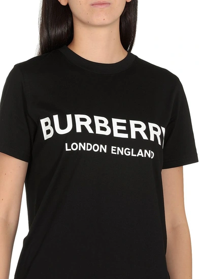 Shop Burberry Logo Print T In Black