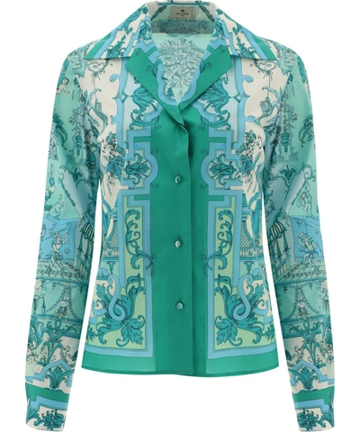 Shop Etro Baroque Print Buttoned Shirt In Multi