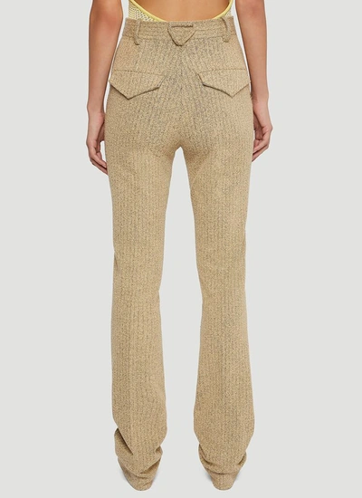 Shop Bottega Veneta Light Bouclé Herringbone Trousers In Beige