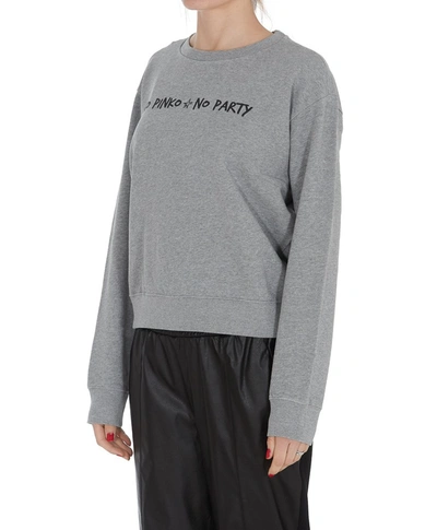 Shop Pinko No  No Party Sweatshirt In Grey