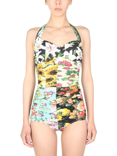 Shop Dolce & Gabbana Patchwork Floral Print One In Multi