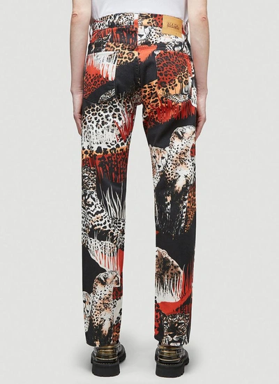 Shop Napa By Martine Rose Animal Printed Jeans In Multi