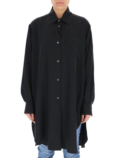 Shop Loewe Anagram Jacquard Longline Shirt In Black