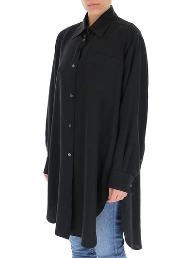 Shop Loewe Anagram Jacquard Longline Shirt In Black