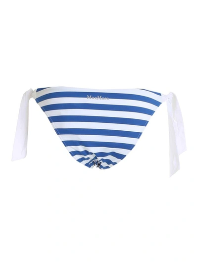 Shop Max Mara Beachwear Striped Bikini Briefs In Multi