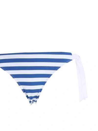 Shop Max Mara Beachwear Striped Bikini Briefs In Multi