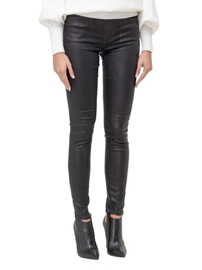 J Brand Maria Coated High-rise Skinny Jeans In Black | ModeSens