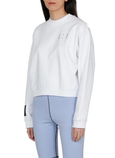 Shop Mcq By Alexander Mcqueen Mcq Alexander Mcqueen Patch Detail Cropped Sweatshirt In White