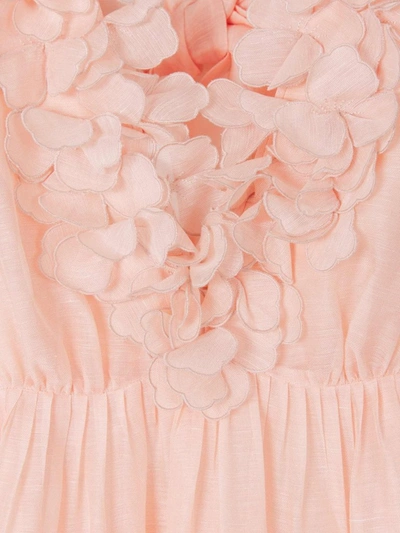 Shop Zimmermann The Lovestruck Flower Garland Dress In Pink