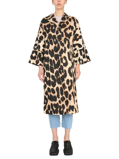 Shop Ganni Leopard Print Single In Multi