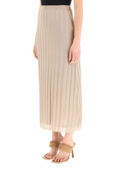 Shop Totême Knitted Maxi Skirt In Beige