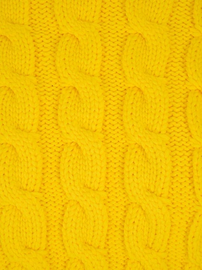 Shop Balenciaga High Neck Knit Sweater In Yellow