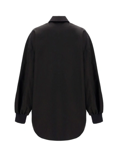 Shop Alexander Mcqueen Cocoon Sleeve Shirt In Black