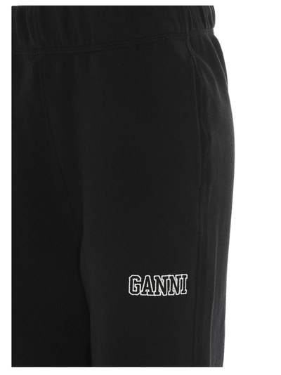 Shop Ganni Software Isoli Elasticated Sweatpants In Black