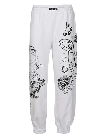 Shop Gcds Element Graphic Print Track Pants In White