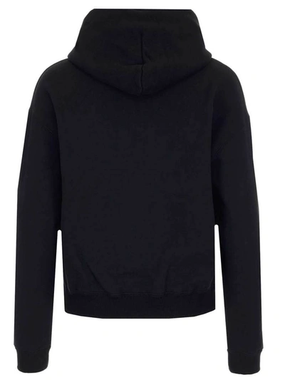 Shop Balenciaga Gym Wear Print Hoodie In Black