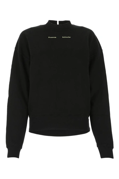 Shop Proenza Schouler Logo Print Sweatshirt In Black
