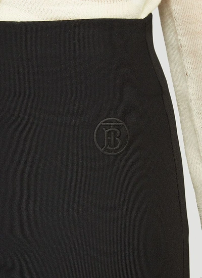 Shop Burberry Monogram Motif Pencil Skirt In Black